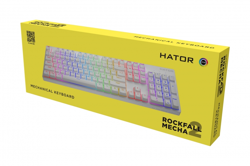 Клавіатура Hator Rockfall 2 Mecha (Orange White)