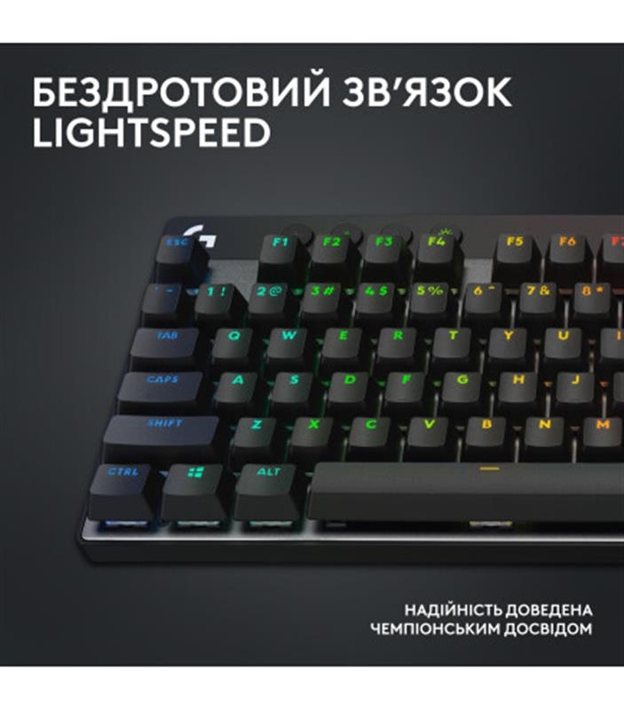Клавiатура Logitech G PRO X TKL Lightspeed Tactile (Black)