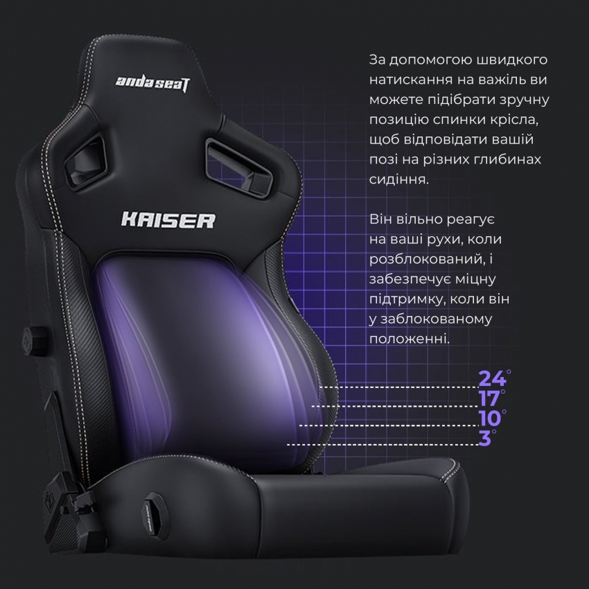 Крісло для геймерів Anda Seat Kaiser 4 Size L (Grey)