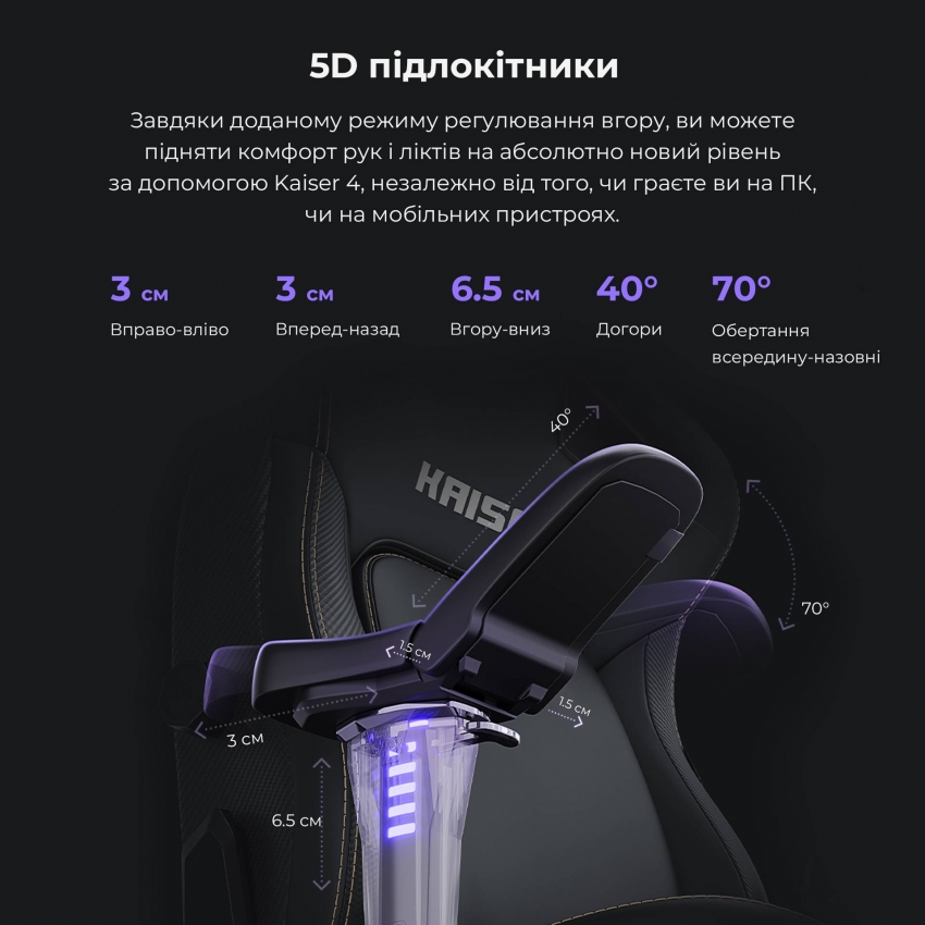 Крісло для геймерів Anda Seat Kaiser 4 Size L (Pink)