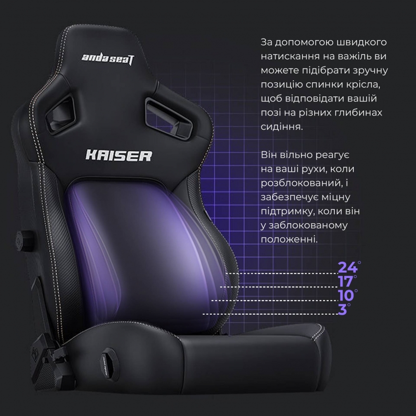 Крісло для геймерів Anda Seat Kaiser 4 Size L (Pink)