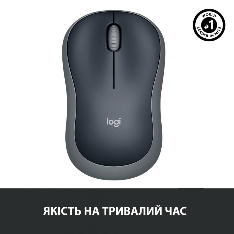 Миша бездротова Logitech M185 (Grey)