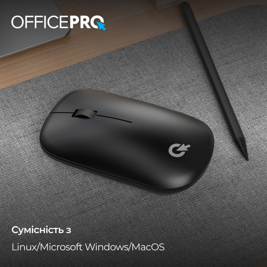Миша бездротова OfficePro M225B Silent Click (Black)