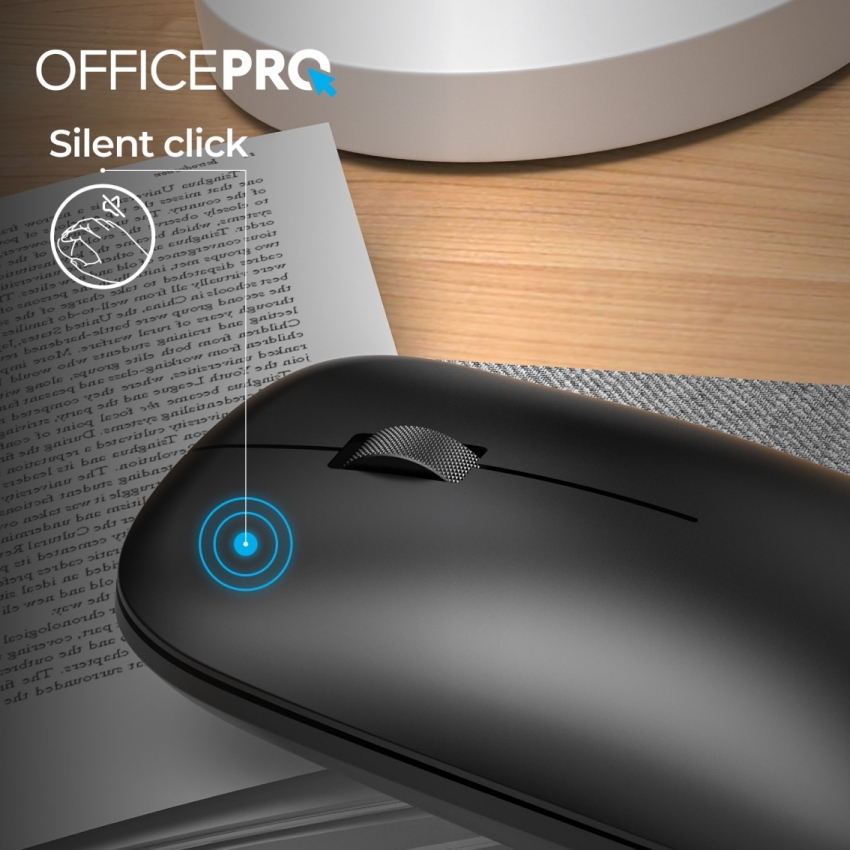 Миша бездротова OfficePro M225B Silent Click (Black)