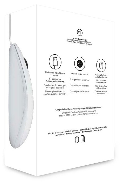 Миша Logitech B100 (White)