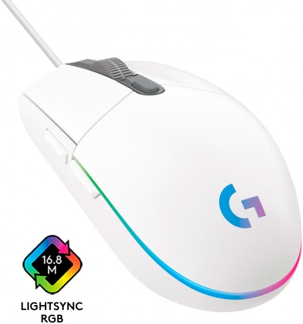 Миша Logitech G102 Lightsync (White)